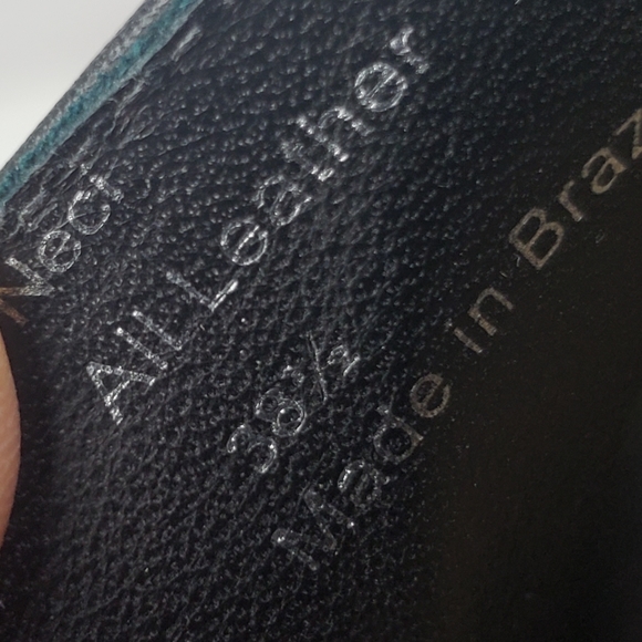 419iobe Max Azria NECI platform leather shootie bootie carved heel - Picture 11 of 15